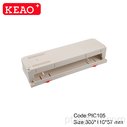 Gabinete de plástico personalizado para caixa de junção de montagem em superfície Caixa de controle industrial PIC105 Gabinete eletrônico Din Rail 300 * 110 * 57mm
